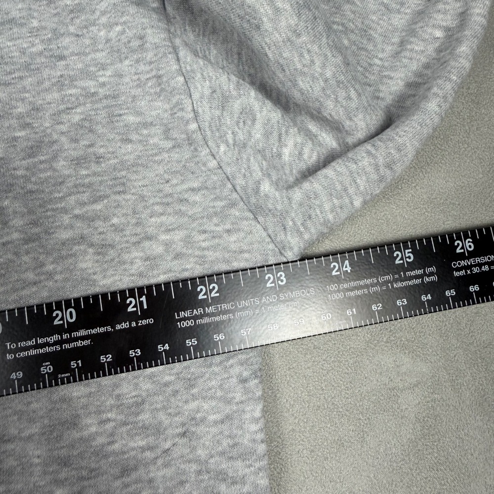Y2K Mens Adidas Quarter Zip Embroidered Center Logo Sweatshirt Grey Small - Picture 6 of 7